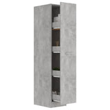 Apothecary Cabinet Concrete Grey 30x42.5x150 cm Engineered Wood