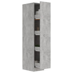 Apothecary Cabinet Concrete Grey 30x42.5x150 cm Engineered Wood