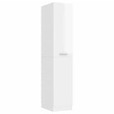 Apothecary Cabinet High Gloss White 30x42.5x150 cm Engineered Wood - 45-Degree Angle