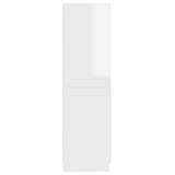 Apothecary Cabinet High Gloss White 30x42.5x150 cm Engineered Wood - Close-Up Angle
