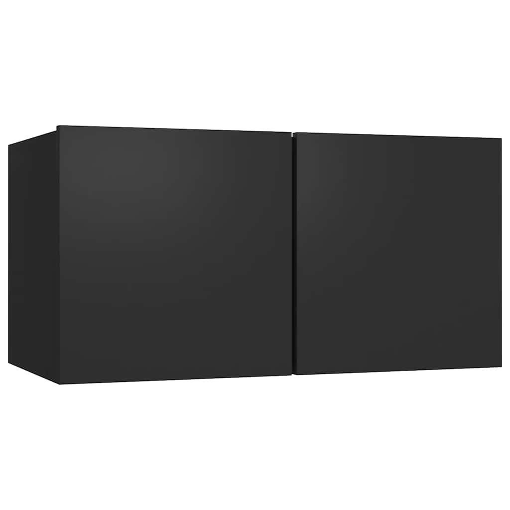 Hanging TV Cabinets 3 pcs Black 60x30x30 cm