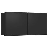 Hanging TV Cabinets 3 pcs Black 60x30x30 cm