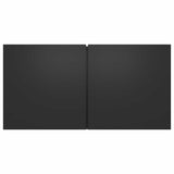 Hanging TV Cabinets 3 pcs Black 60x30x30 cm - 45-Degree Angle