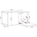 Hanging TV Cabinets 3 pcs Black 60x30x30 cm - Extra Image