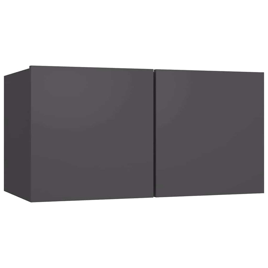 Hanging TV Cabinets 3 pcs Grey 60x30x30 cm