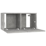 Hanging TV Cabinets 2 pcs Concrete Grey 60x30x30 cm - Rear View