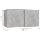 Hanging TV Cabinets 2 pcs Concrete Grey 60x30x30 cm - Extra Image