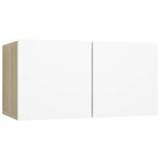 Hanging TV Cabinet White and Sonoma Oak 60x30x30 cm