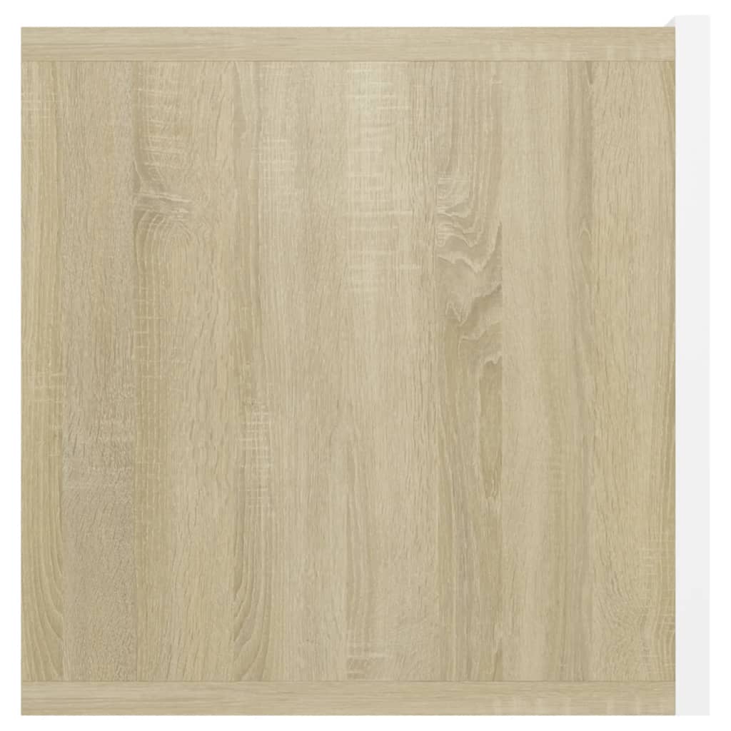 Hanging TV Cabinet White and Sonoma Oak 60x30x30 cm