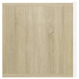 Hanging TV Cabinet White and Sonoma Oak 60x30x30 cm - Rear View