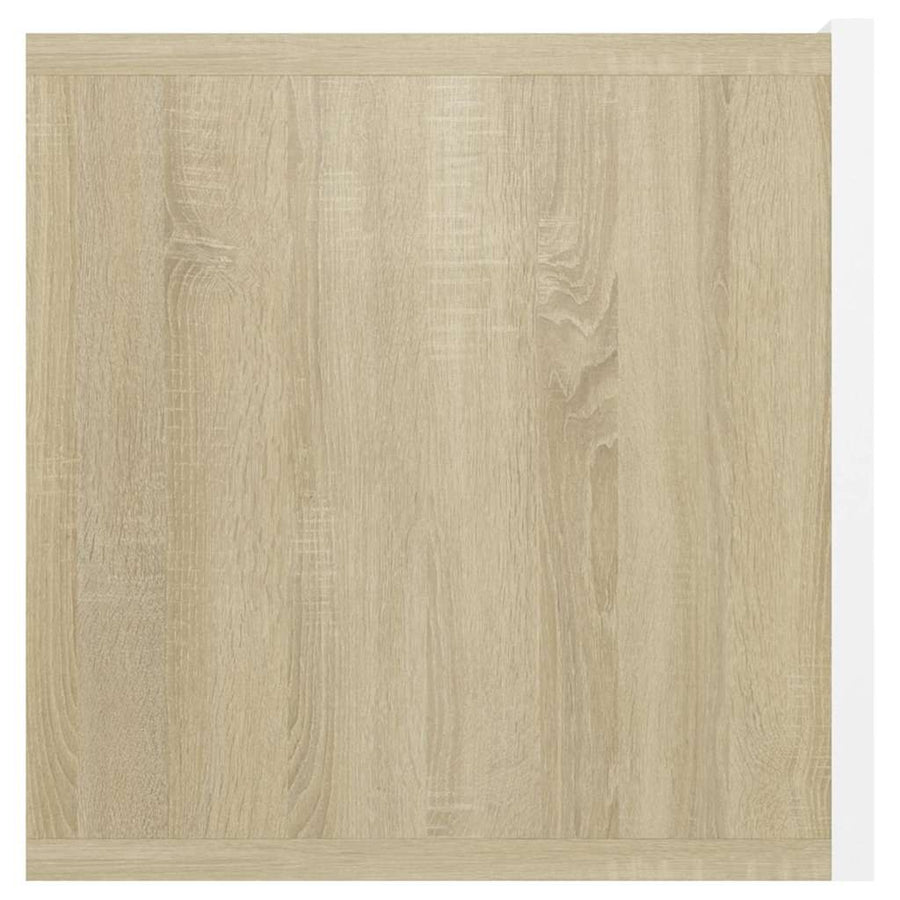 Hanging TV Cabinet White and Sonoma Oak 60x30x30 cm