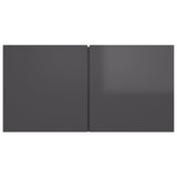 Hanging TV Cabinets 2 pcs High Gloss Grey 60x30x30 cm