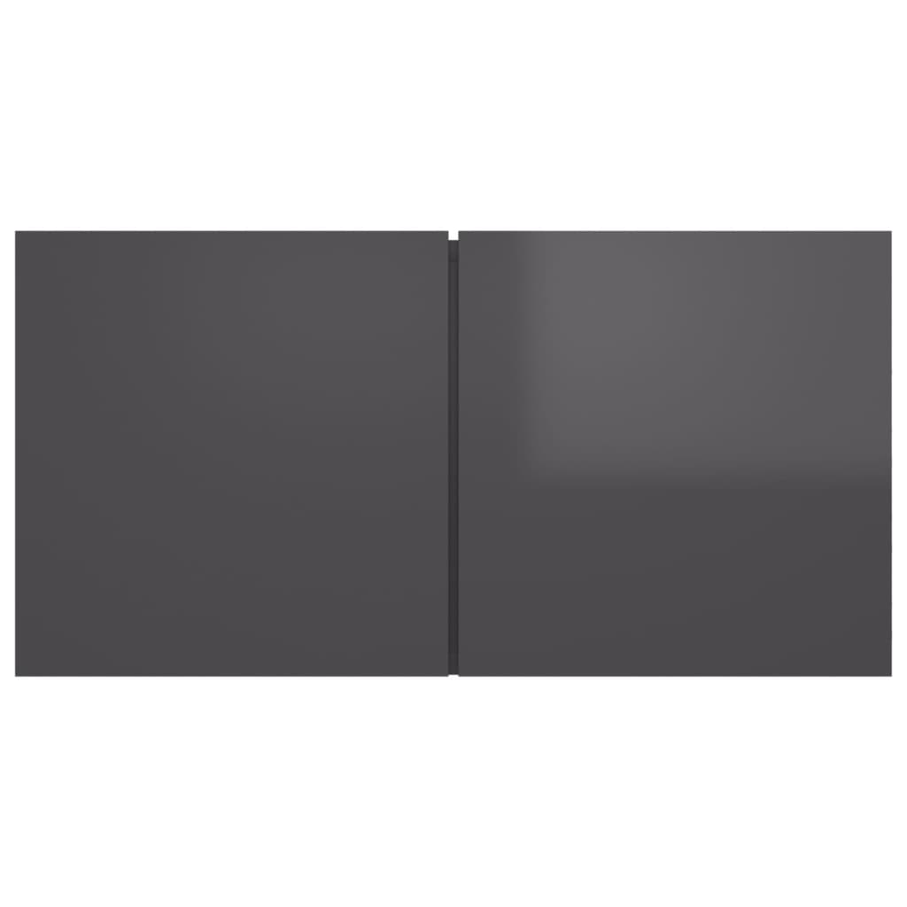 Hanging TV Cabinets 3 pcs High Gloss Grey 60x30x30 cm
