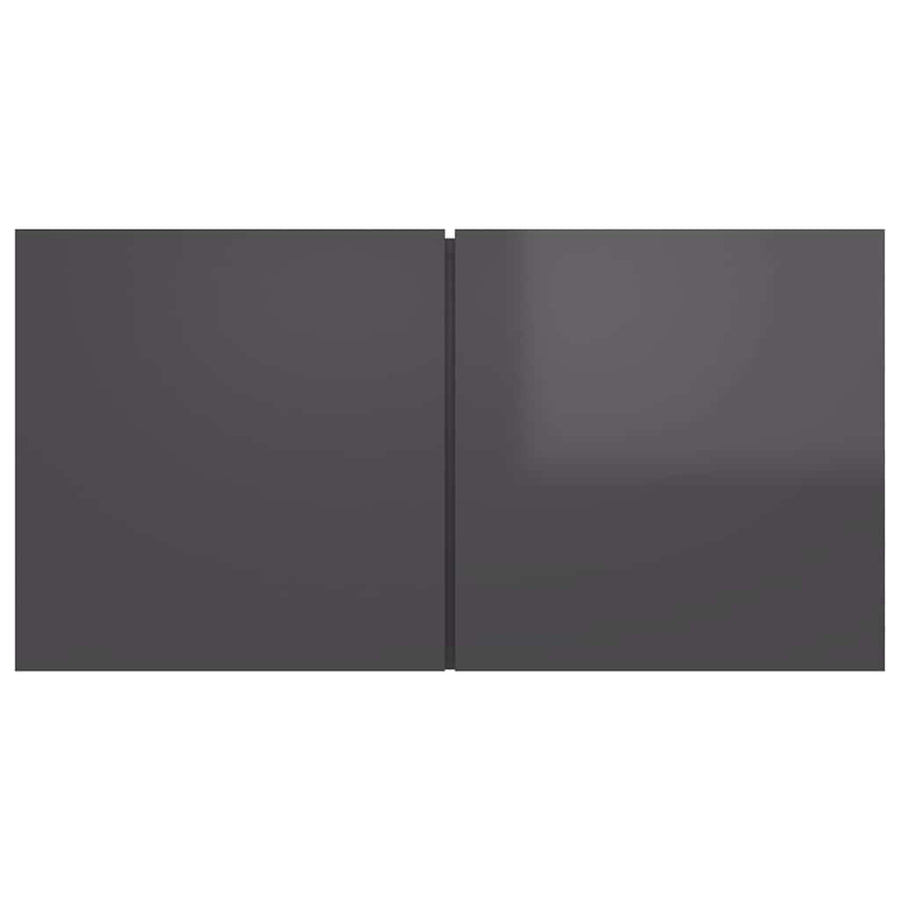 Hanging TV Cabinets 3 pcs High Gloss Grey 60x30x30 cm