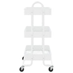 3-Tier Trolley White 43x34x79 cm Steel