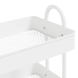3-Tier Trolley White 43x34x79 cm Steel