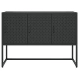 Sideboard Black 105x35x75 cm Steel - 45-Degree Angle