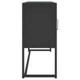 Sideboard Black 105x35x75 cm Steel - Rear View