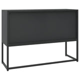 Sideboard Black 105x35x75 cm Steel - Close-Up Angle