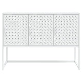 Sideboard White 105x35x75 cm Steel - 45-Degree Angle