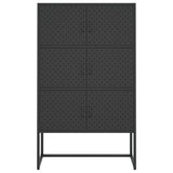 Highboard Black 80x35x135 cm Steel