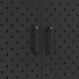 Highboard Black 80x35x135 cm Steel