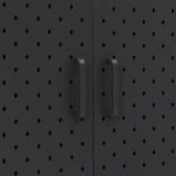 Highboard Black 80x35x135 cm Steel - Extra Image