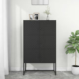Highboard Black 80x35x135 cm Steel