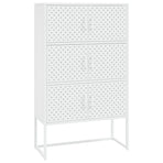 Highboard White 80x35x135 cm Steel