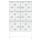 Highboard White 80x35x135 cm Steel