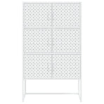 Highboard White 80x35x135 cm Steel