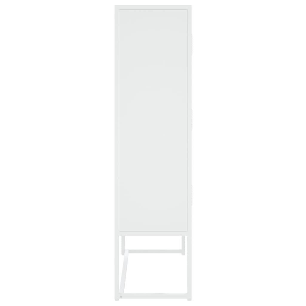 Highboard White 80x35x135 cm Steel