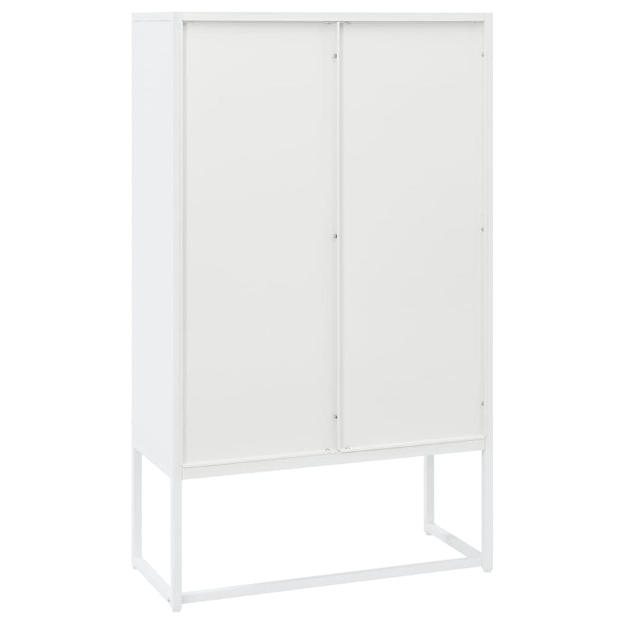 Highboard White 80x35x135 cm Steel