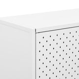 Highboard White 80x35x135 cm Steel