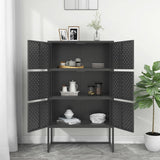 Highboard Anthracite 80x35x135 cm Steel - Side View