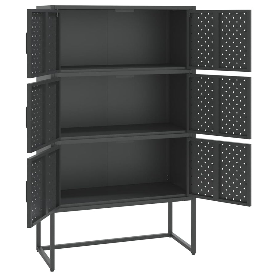 Highboard Anthracite 80x35x135 cm Steel