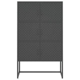 Highboard Anthracite 80x35x135 cm Steel - 45-Degree Angle