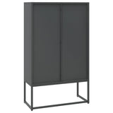 Highboard Anthracite 80x35x135 cm Steel - Close-Up Angle