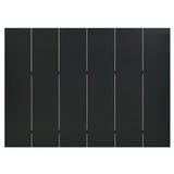 6-Panel Room Divider Black 240x180 cm Steel - Front View