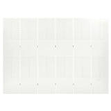 6-Panel Room Divider White 240x180 cm Steel - Front View