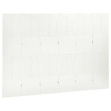 6-Panel Room Divider White 240x180 cm Steel - Side View
