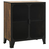 Storage Cabinet Rustic Brown 72x36x82 cm Metal and MDF - Front View