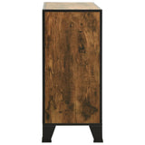 Storage Cabinet Rustic Brown 72x36x82 cm Metal and MDF - Top-Down View