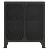 Storage Cabinet Grey 72x36x82 cm Metal and MDF