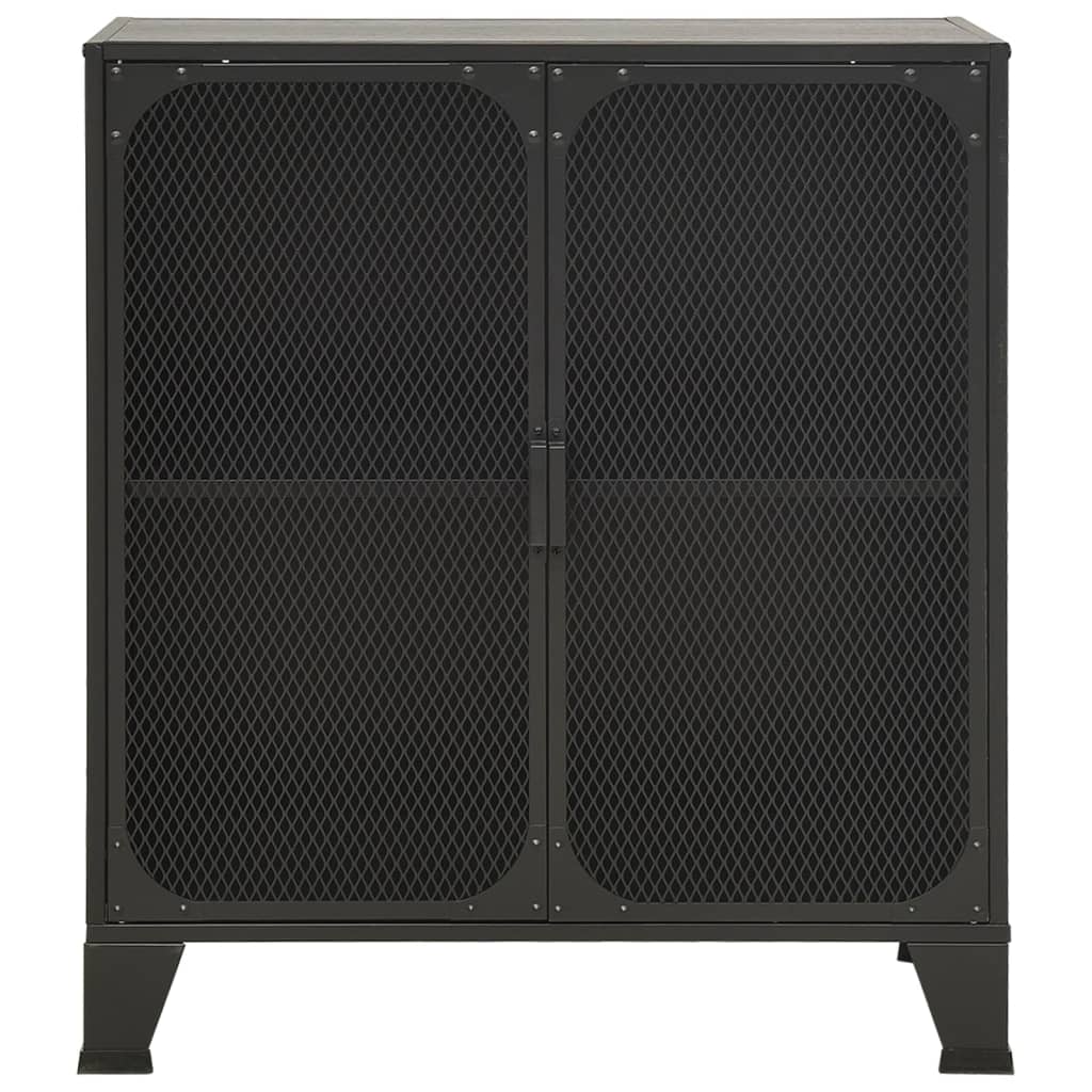 Storage Cabinet Grey 72x36x82 cm Metal and MDF