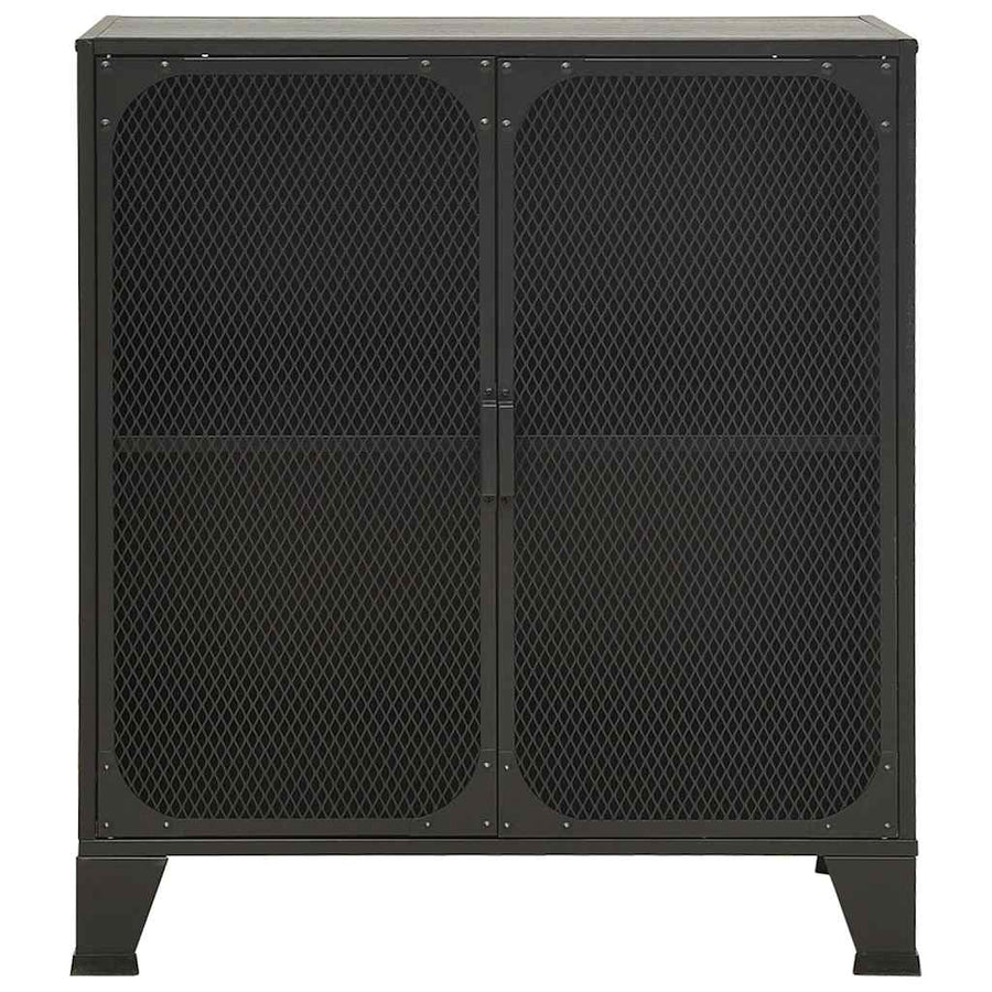 Storage Cabinet Grey 72x36x82 cm Metal and MDF