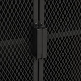 Storage Cabinet Grey 72x36x82 cm Metal and MDF - Close-Up Angle