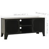 TV Cabinet Grey 105x36x47 cm Metal and MDF - Extra Image