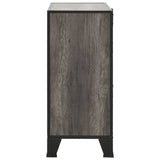 Storage Cabinet Grey 72x36x82 cm Metal and MDF - Top-Down View