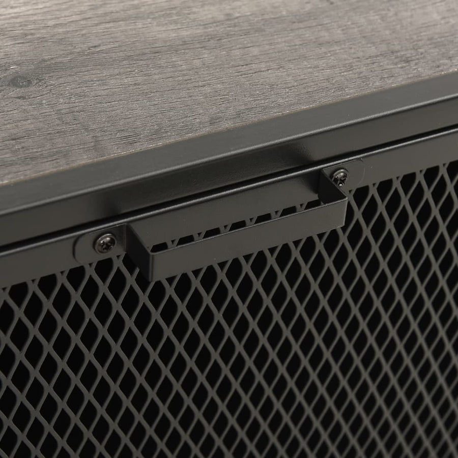 Storage Cabinet Grey 72x36x82 cm Metal and MDF